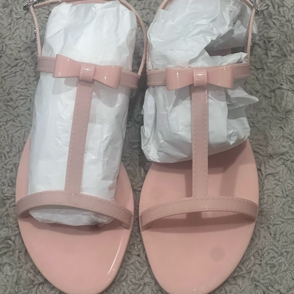 Stuart Weitzman Pink Bow Sandals